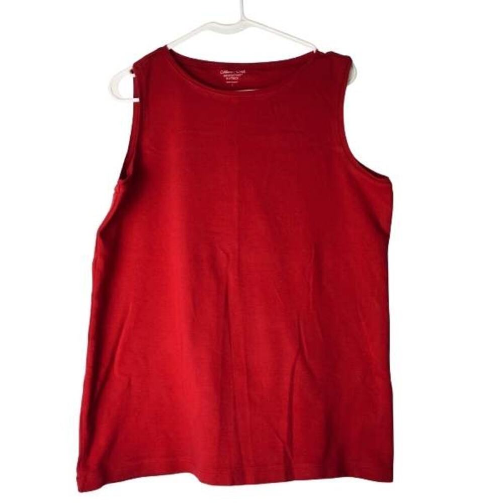 coldwater creek red tank capsule wardrobe large Egyptian cotton